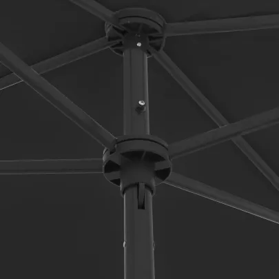 Umbrelă de Plajă Negru | Protecție UV | Livrare Gratuită