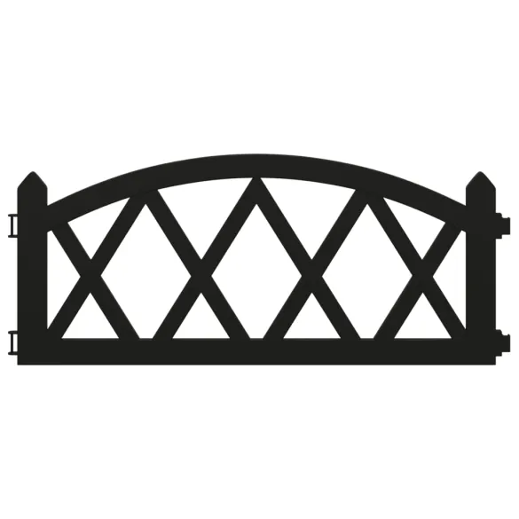 Borduri Gazon Negre | 17 bucăți | 10 m | PP | Gratis