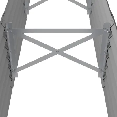 Strat Înălțat Grădină Gri 224x40x36cm - Oțel Rezistent
