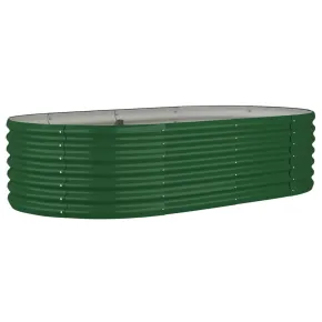 Strat Înălțat Grădină Metalic 152x80x36 cm - Verde 2