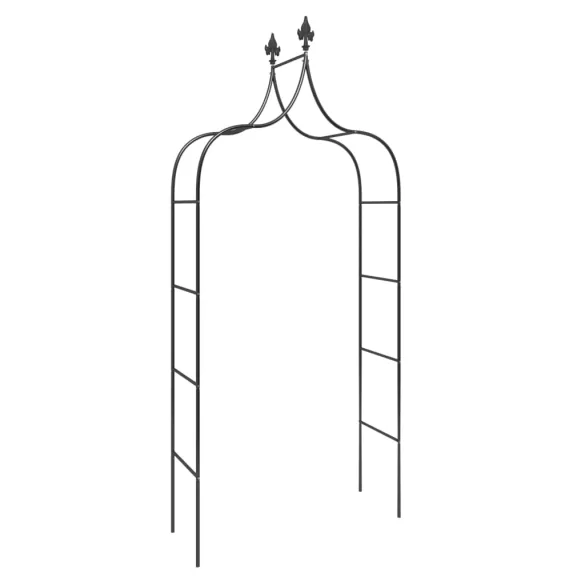 Arcade de Gradină - 2 bucăți - Negru - 120x38x260 cm