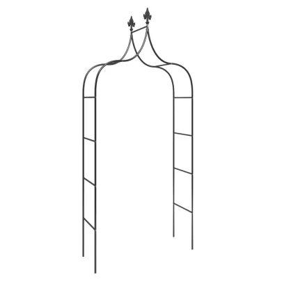 Arcade de Gradină - 2 bucăți - Negru - 120x38x260 cm