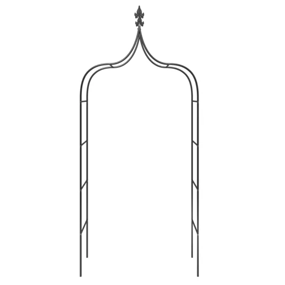 Arcade de Gradină - 2 bucăți - Negru - 120x38x260 cm