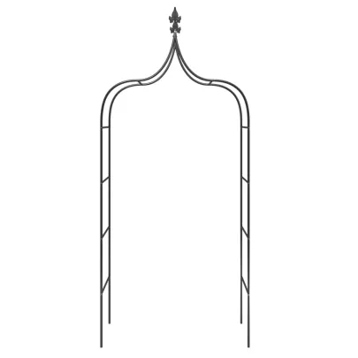 Arcade de Gradină - 2 bucăți - Negru - 120x38x260 cm