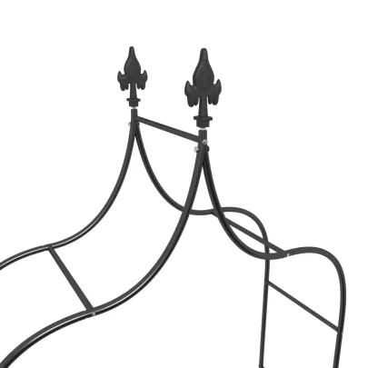 Arcade de Gradină - 2 bucăți - Negru - 120x38x260 cm