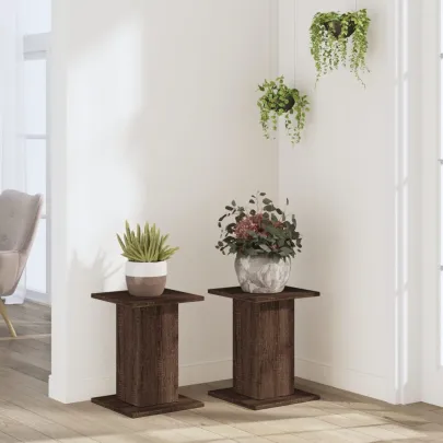 Suporturi Plante Lemn Stejar - 2 buc, 30x30x40 cm