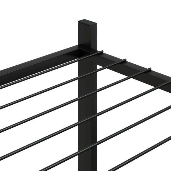Suport Mobil pentru Flori cu Roti - Negru | Fier Suport Mobil pentru Flori cu Roti - Negru | Fier