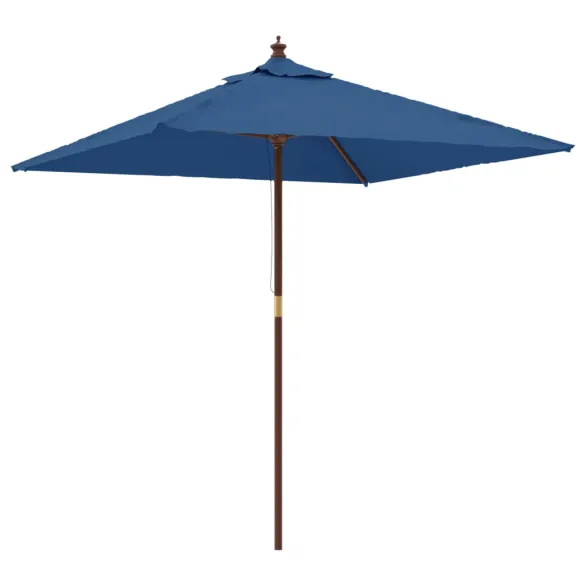 Umbrelă Grădină Lemn Albastru Azur 198x198 cm | Livrare Gratuită