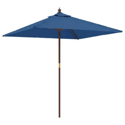 Umbrelă Grădină Lemn Albastru Azur 198x198 cm | Livrare Gratuită