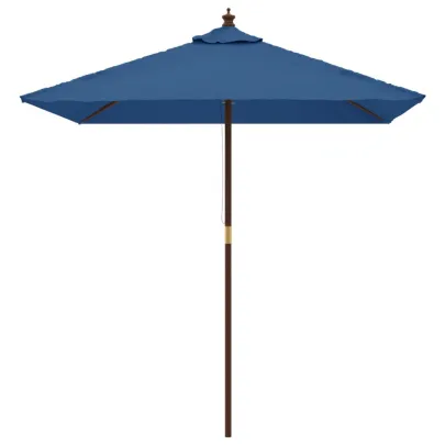 Umbrelă Grădină Lemn Albastru Azur 198x198 cm | Livrare Gratuită