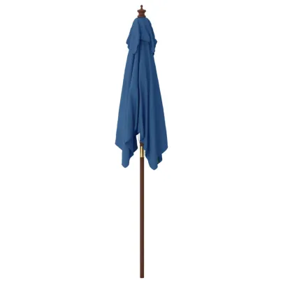 Umbrelă Grădină Lemn Albastru Azur 198x198 cm | Livrare Gratuită
