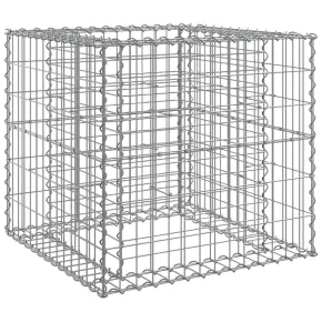 Coș Gabion Argintiu 70x70x65 cm - Fier Galvanizat | Livrare Gratuită 2