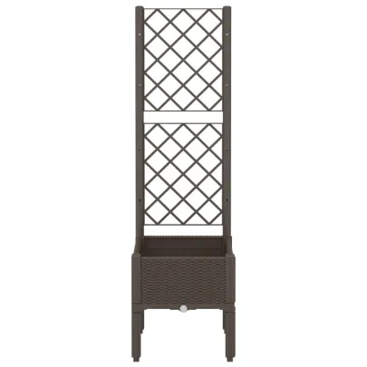 Jardinieră Grădină cu Spalier - Maro 40x40x142 cm - PP