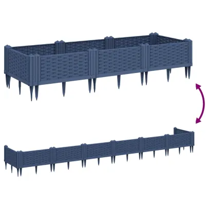 Jardinieră Grădină Modulară Albastru Gri - Livrare Gratuită