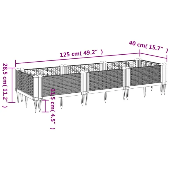 Jardinieră Grădină Modulară Albastru Gri - Livrare Gratuită
