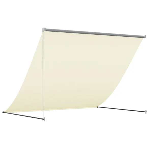 Copertină Retractabilă Crem 200x150 cm - Țesătură și Oțel
