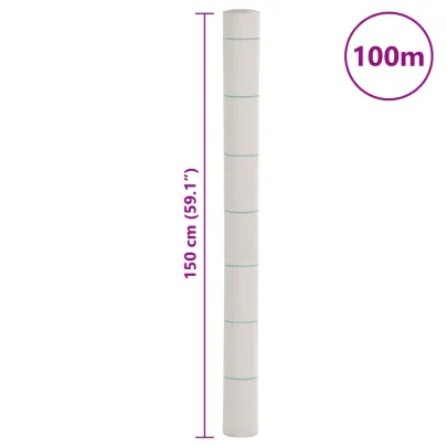 Membrană Antiburuieni Alb - 1,5x100 m - PP | Livrare Gratuită