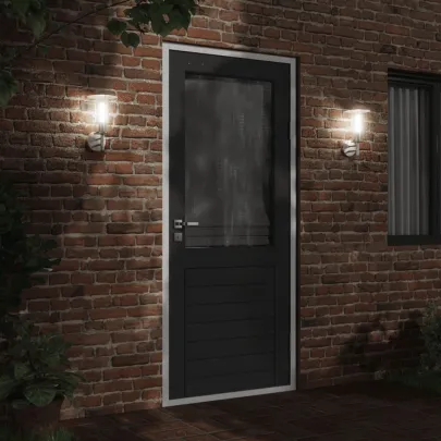 Lămpi perete exterior 2 buc - Argintiu Oțel Inox | IP44