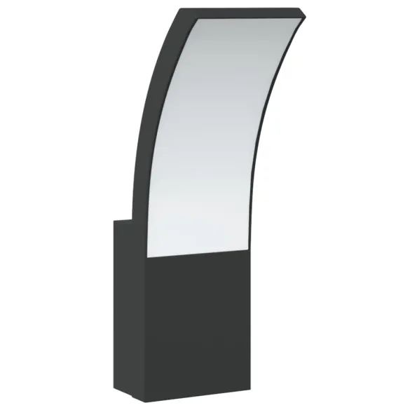 Lămpi LED Exterioare de Perete 2 bucăți - Negru Aluminiu