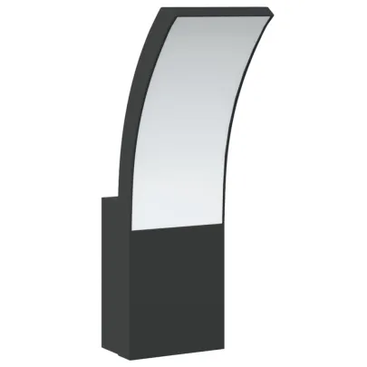 Lămpi LED Exterioare de Perete 2 bucăți - Negru Aluminiu