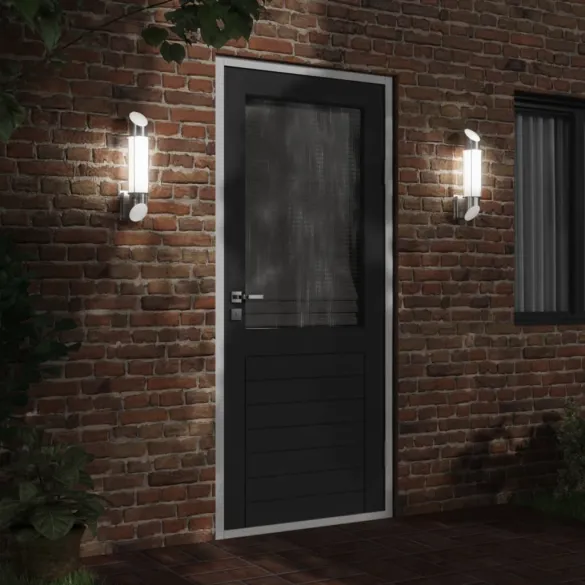 Lămpi perete exterior 2 buc | Oțel inoxidabil IP44