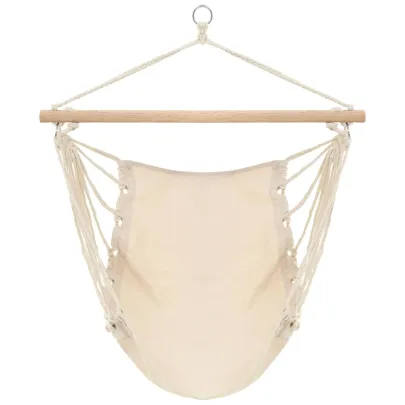 Scaun Leagăn Hamac Alb Crem - Material Textil Rezistent