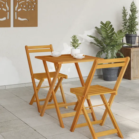 Masă Pliantă Grădină Acacia 60x60 cm | Livrare Gratuită