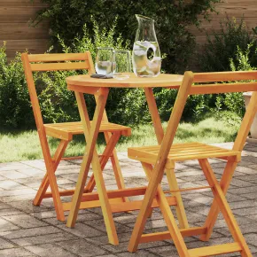 Masă pliantă grădină rotundă lemn acacia | Livrare gratuită