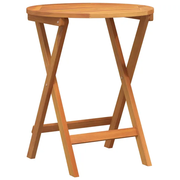 Masă pliantă grădină rotundă lemn acacia | Livrare gratuită