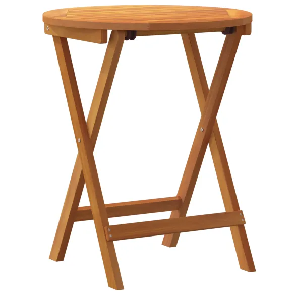 Masă pliantă grădină rotundă lemn acacia | Livrare gratuită