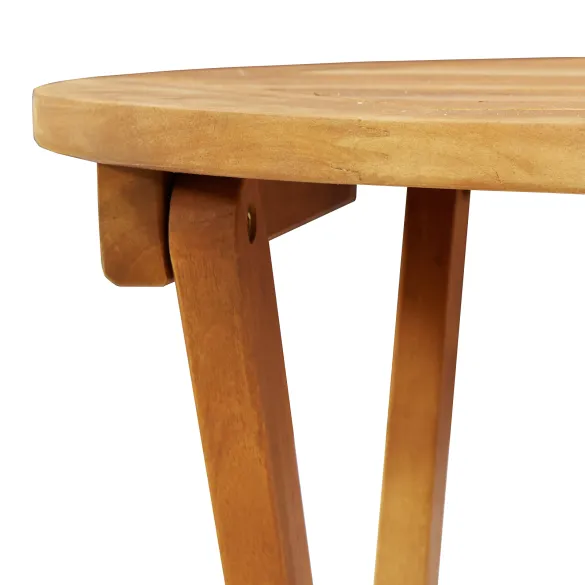 Masă pliantă grădină rotundă lemn acacia | Livrare gratuită