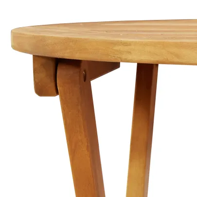 Masă pliantă grădină rotundă lemn acacia | Livrare gratuită
