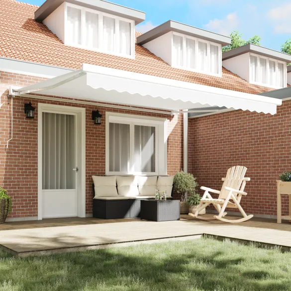 Material Marciză 4x3.5 m Alb Outdoor | vidaXL