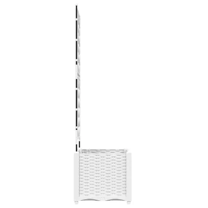 Ghiveci Grădină cu Spaliere Alb 40x40x143 cm - Livrare Gratuită