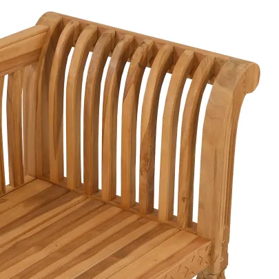 Bancă Grădină Lemn Tec Masiv - Comandă cu Livrare Gratuită