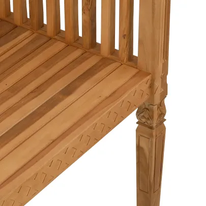 Bancă Grădină Lemn Tec Masiv - Comandă cu Livrare Gratuită
