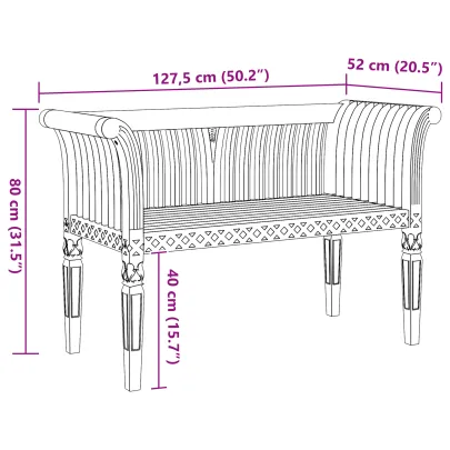 Bancă Grădină Lemn Tec Masiv - Comandă cu Livrare Gratuită