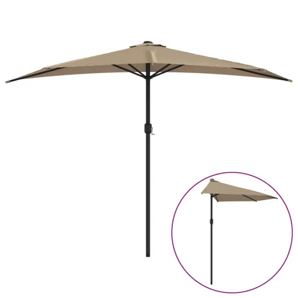 Umbrelă de Balcon cu Tijă Aluminiu - Protecție UV | Livrare Gratuită