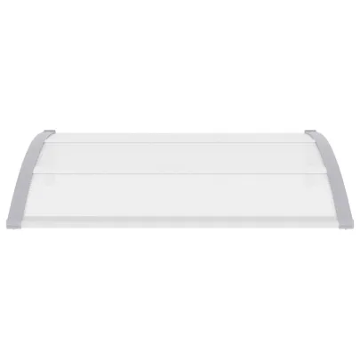 Copertină Ușă Gri 120x100 cm - Policarbonat Durabil