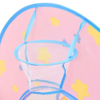 Cort de Joacă cu Bile pentru Copii - Castel Roz 3 în 1