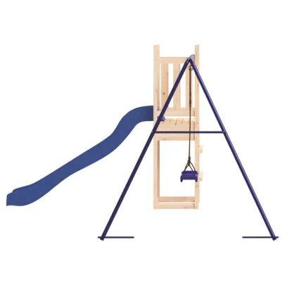 Set Joacă Exterior Lemn Pin - Tobogan și Leagăn