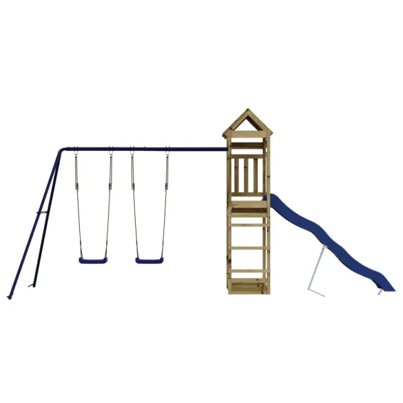 Set de joacă exterior din lemn de pin impregnat pentru copii