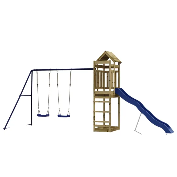 Set de joacă exterior din lemn de pin impregnat pentru copii