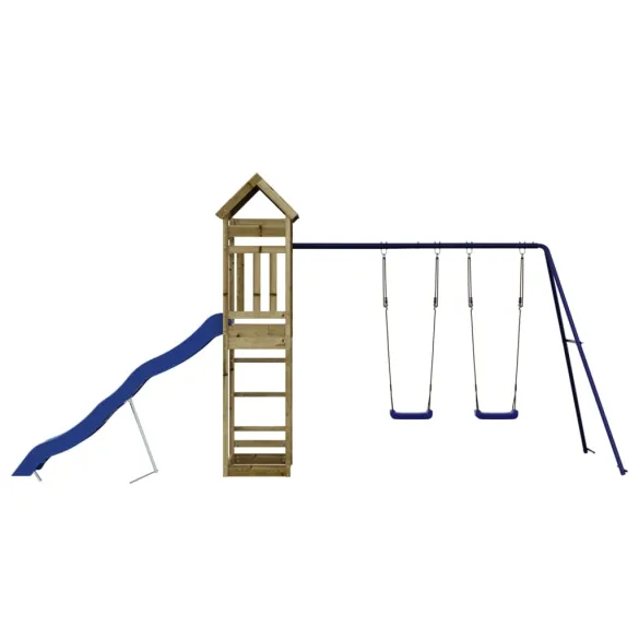 Set de joacă exterior din lemn de pin impregnat pentru copii