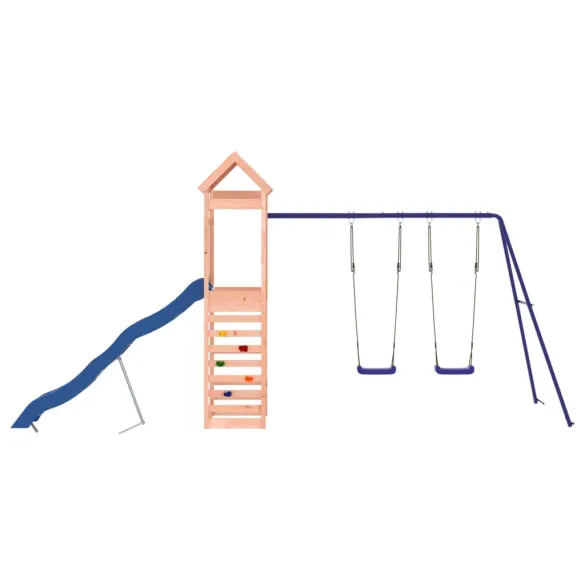 Set de joacă exterior din lemn masiv Douglas cu tobogan