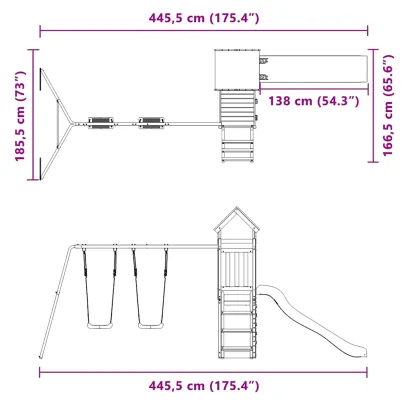Set de joacă exterior lemn masiv | Livrare gratuită