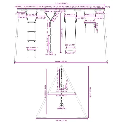 Set Leagăn Grădină cu 4 Jocuri | Livrare Gratuită