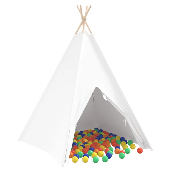 Cort Teepee pentru Copii cu Bile Joacă - Livrare Gratuită
