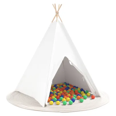 Cort Teepee pentru Copii cu Bile Joacă - Livrare Gratuită