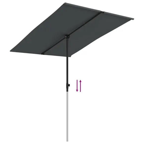 Umbrelă de Grădină Aluminiu Antracit - Protecție UV | Comandă